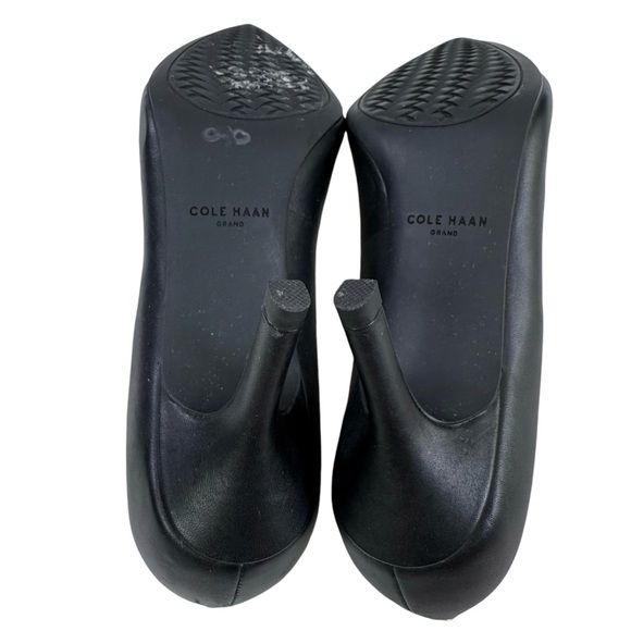 Cole Haan Go To Park Black Leather Almond Toe Pumps Size 5.5B - Picture 10 of 16